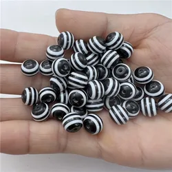 8-10mm Charm Acrylic Stripe Colorful Perforation Spacer Beads Beaded Bracelet Necklace Amulet DIY Accessory Making Supplies Find