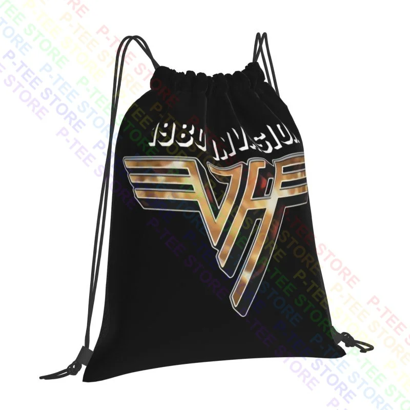 1980 Van Halen Invasion Tour Drawstring Bags Gym Bag Vintage Swimming Gymnast Bag Outdoor Running