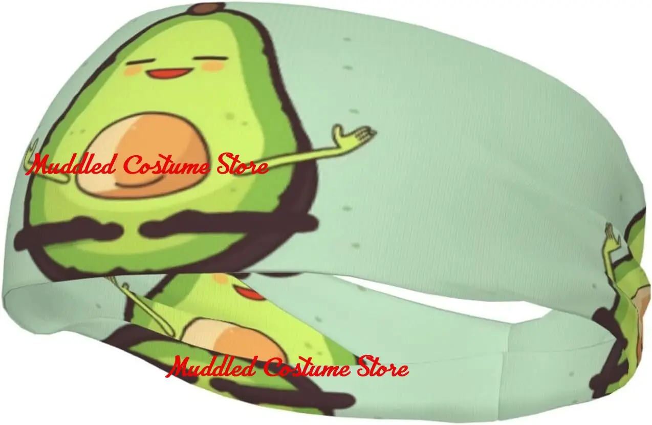 

Милая спортивная повязка на голову с авокадо для йоги, дышащая нескользящая повязка на голову для тренировок, повязка на голову для фитнеса, бега, пешего туризма, йоги