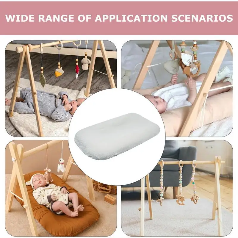 Almohada extraíble para tumbona de bebé, Cubierta acolchada de Color sólido para recién nacido, funda de asiento de suelo para niños pequeños