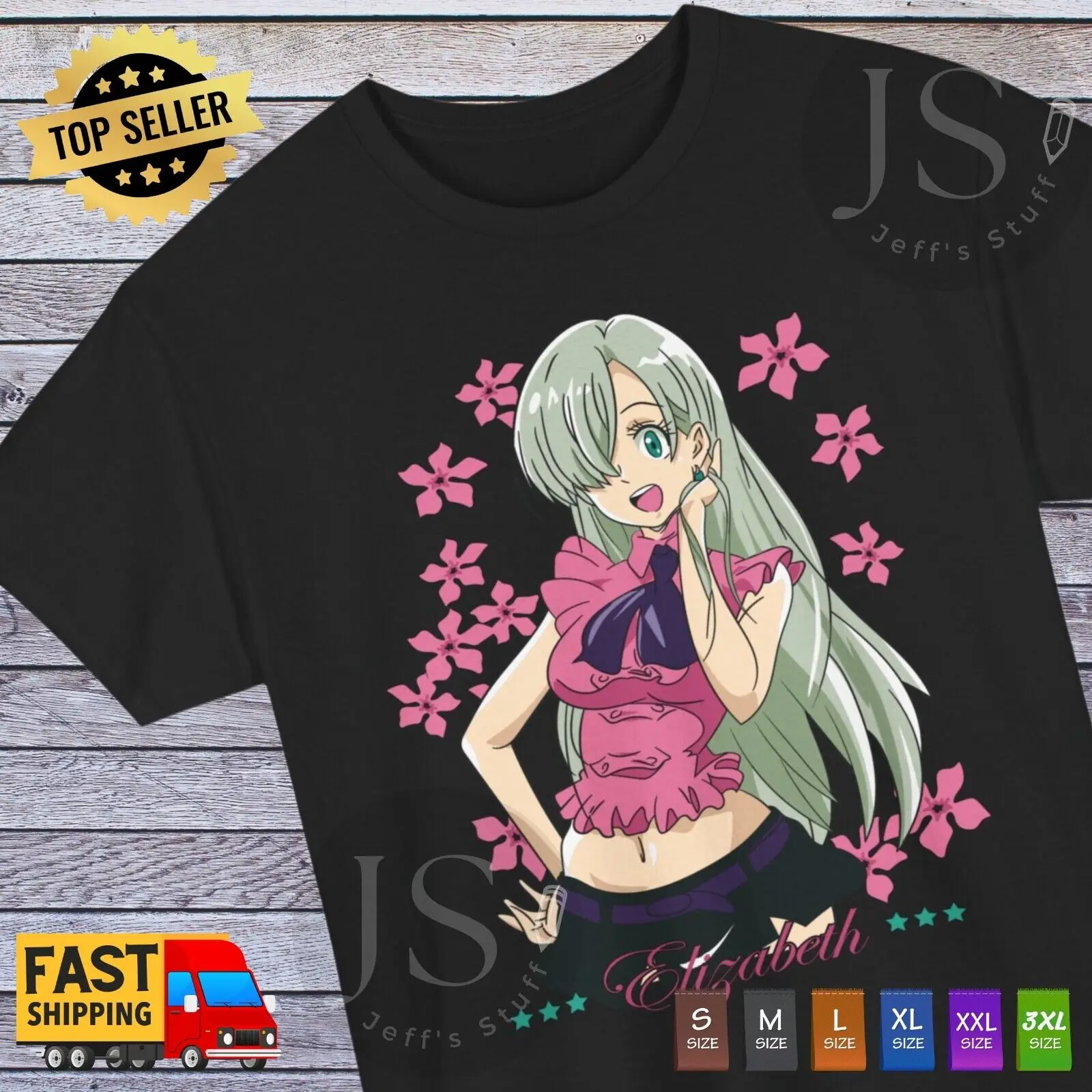 Girl Elizabeth Liones T Shirt Nanatsu No Taizai Anime Manga Japanese Tee