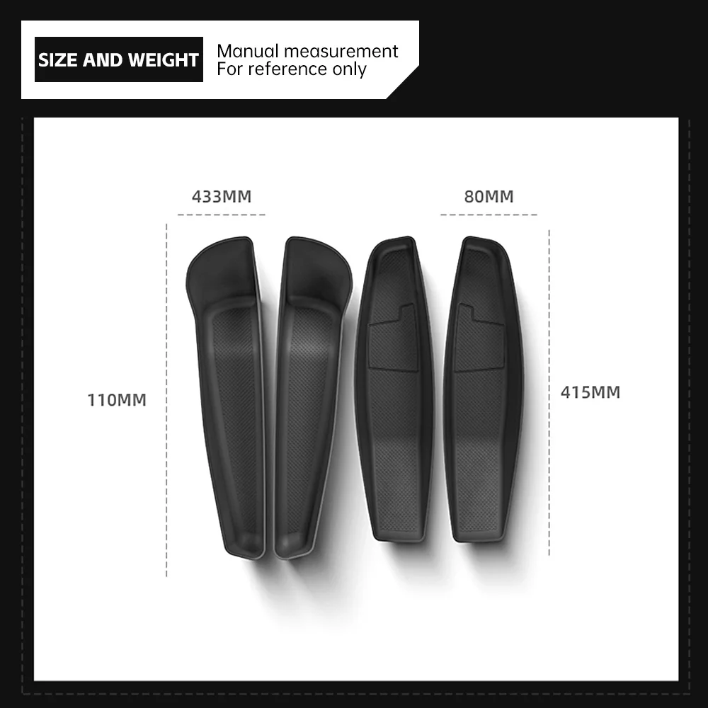 صينية تخزين داخلية للأبواب الأمامية والخلفية لطراز تسلا Y Juniper 2025 2026 صندوق تخزين الجيب الجانبي للباب ملحقات داخلية