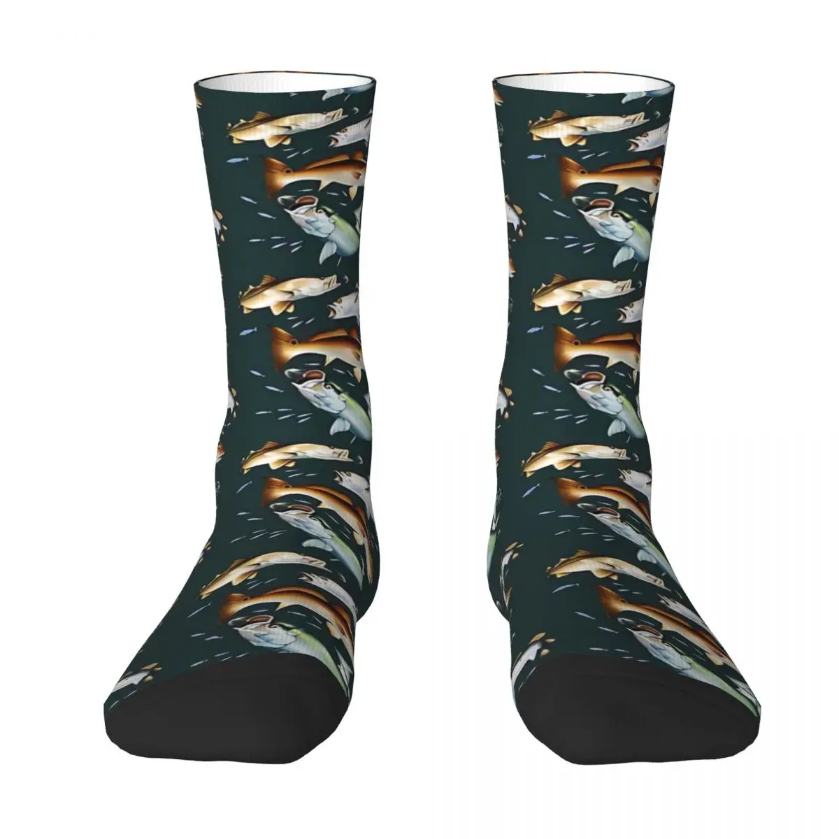 Mary Tracy Fisherman Fishing Unisex Winter Socks Hip Hop Happy Socks street style Crazy Sock