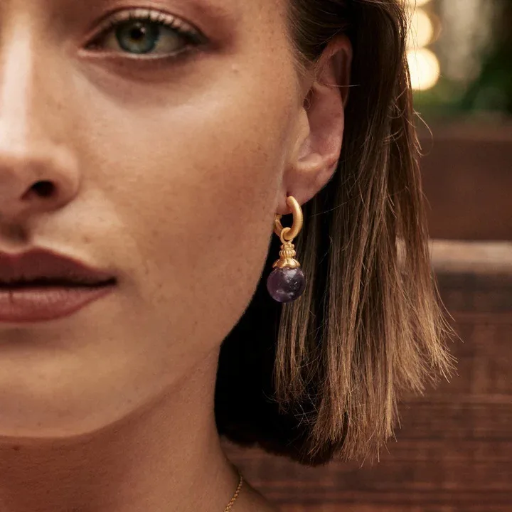 

Withered Natural Amethyst, Red Agate, Jade Earrings For Women, Retro And Niche Jewelry Earrings Women's Earrings Ear Cuffs