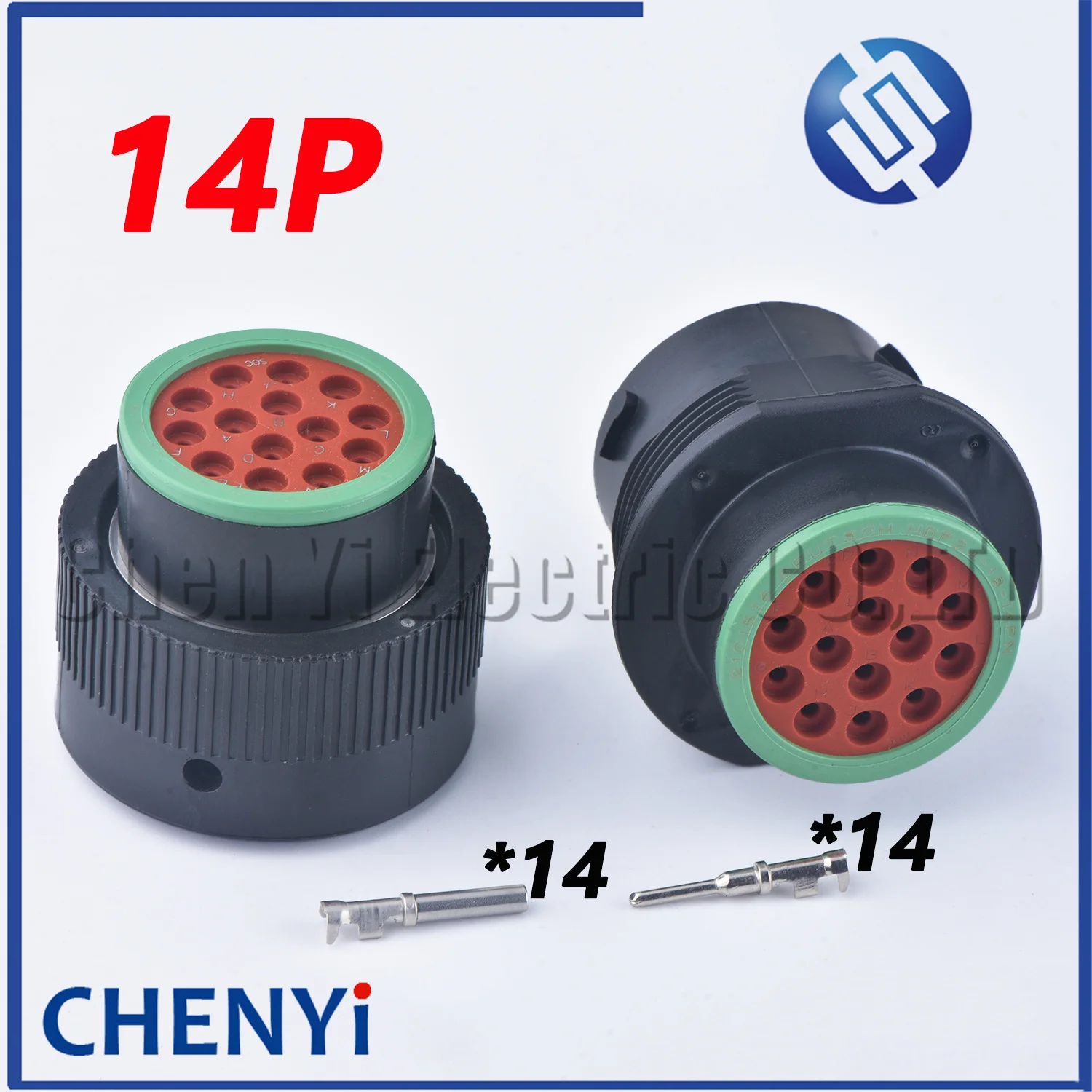 Deutsch Original 14 Pin Male Female waterproof connector HDP24 series socket plug HDP26-18-14SN HDP24-18-14PN With Terminals