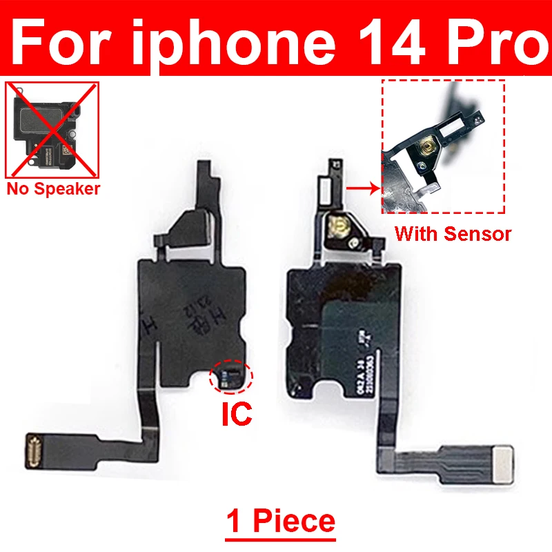 Proximity Sensor Flex For iPhone 14 14 Pro Max 14 Plus 14Mini Face ID Proximity Light Sensor Flex Cable Without Earpiece Speaker