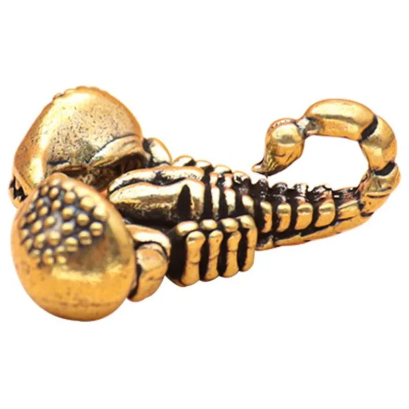 1pc Scorpion 3D Cast Miniature Vintage Metal Sculpture Classic Home & Office Desk Decor Collectible Figurine Gift