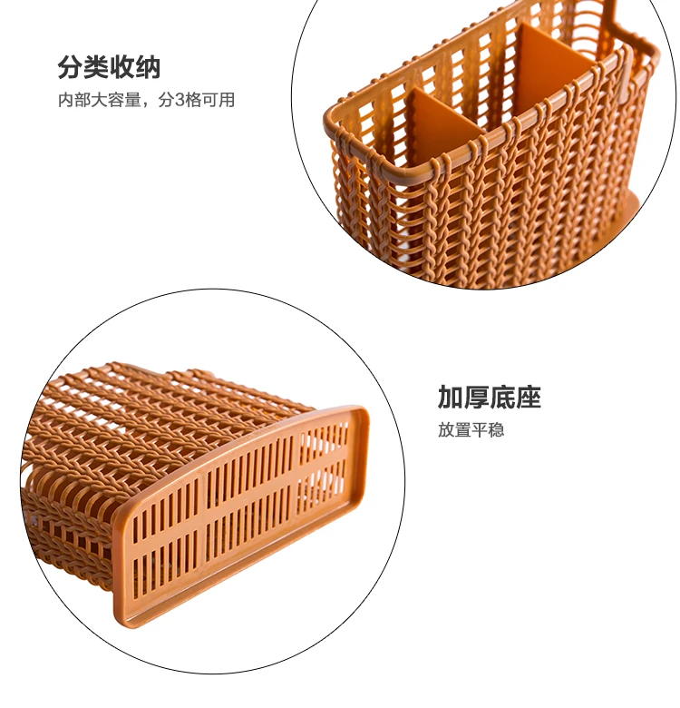 Plastic Drain Chopstick Holder Multifunctional Kitchen Tableware Storage Rack Chopstick Holder Chopstick Basket Spoon Rack