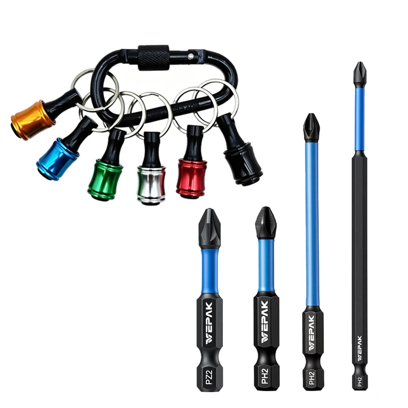 Magnetic Bit Holder With Carabiner And 1/4-Inch Hex Shank; Quick-Release Design;Includes  Screwdriver Bit; Convenient For Carryi