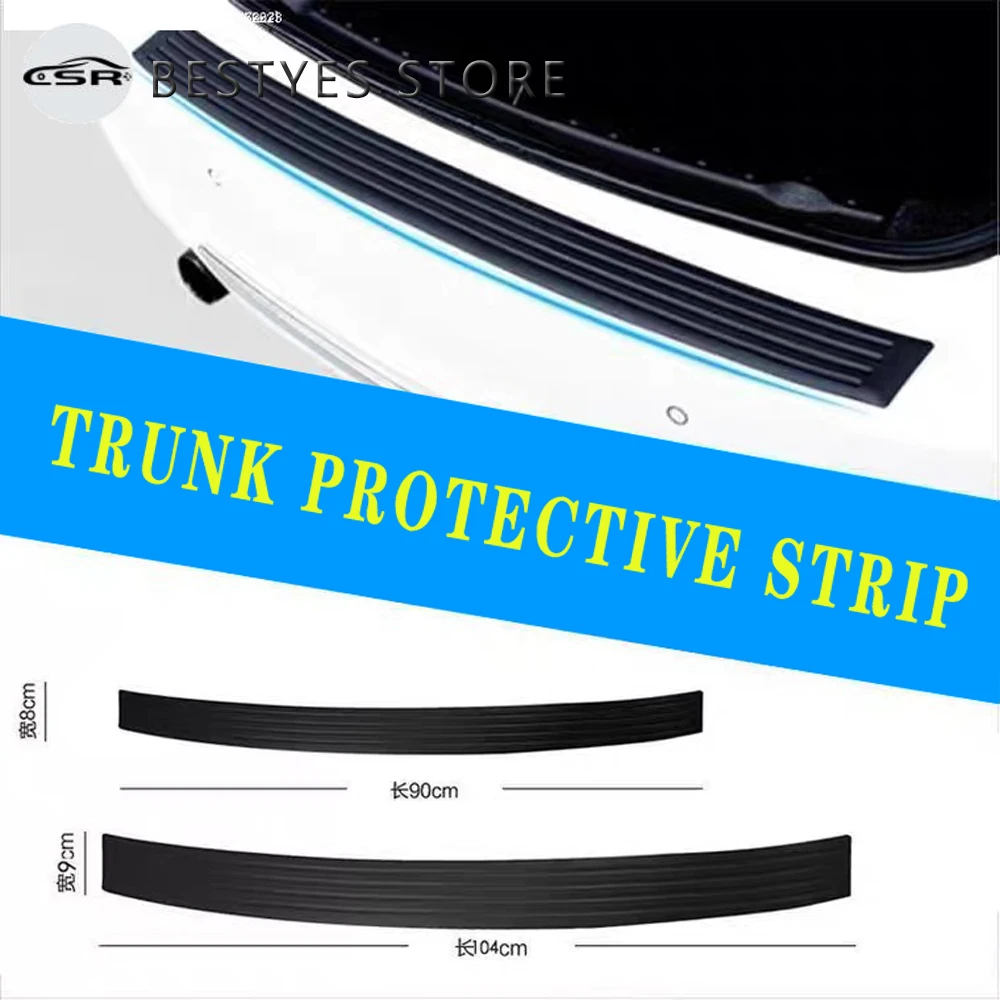 

Car Trunk Protective Strip Bumper Collision and Friction Resistant Rubber Strip Tailgate Decorative Strip Rear Guard Panel