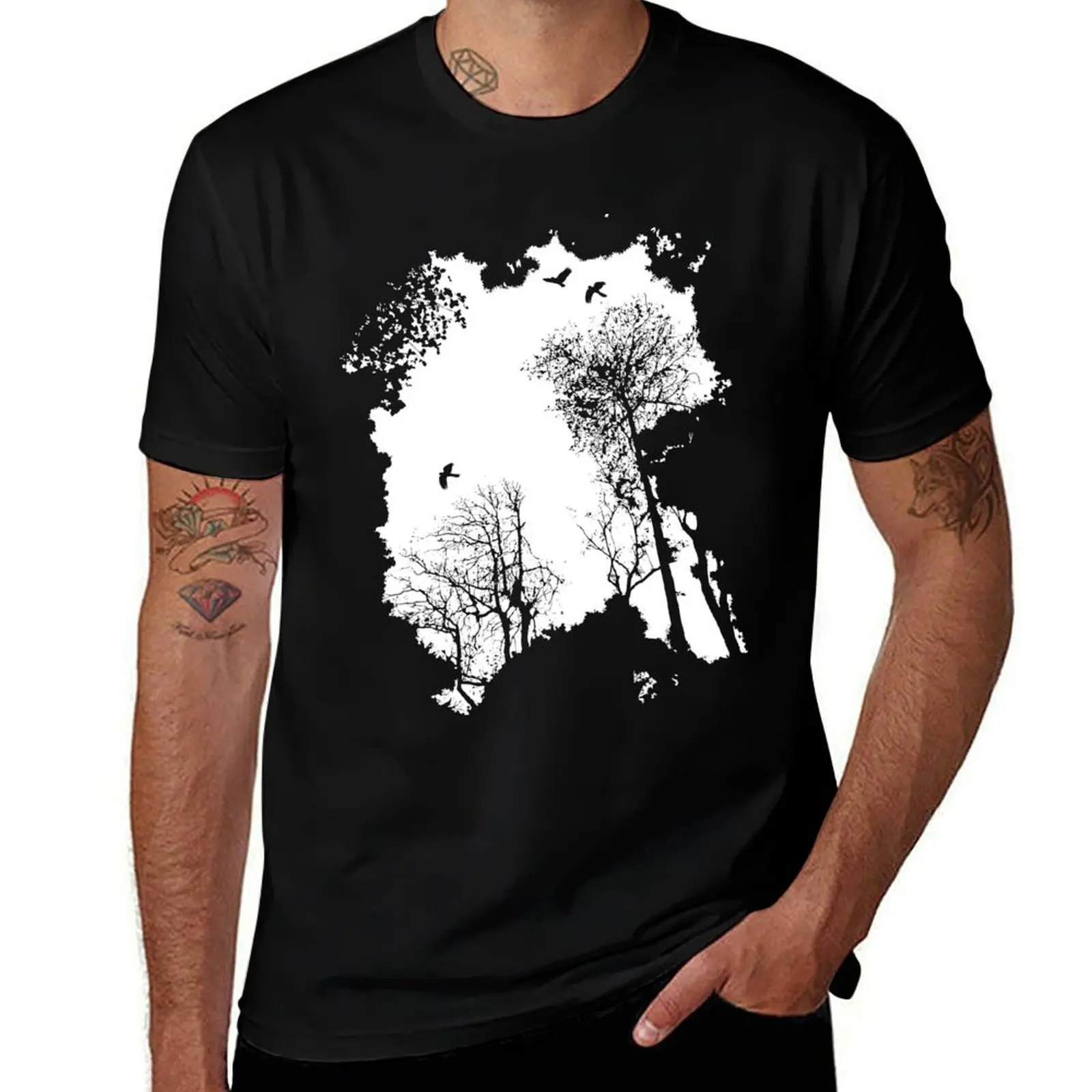 In the Forest - white option T-Shirt Plus Size Quick Dry Sports Tee T-Shirt