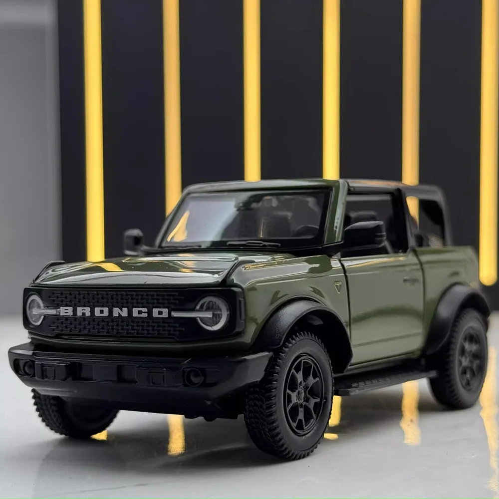 1:36 Ford Bronco Modellautos Porsche 911 Revuelto Legierungsdruckgussauto Spielzeug mit 2 Türen geöffnet Zurückziehfunktion Fahrzeuge für Kinder