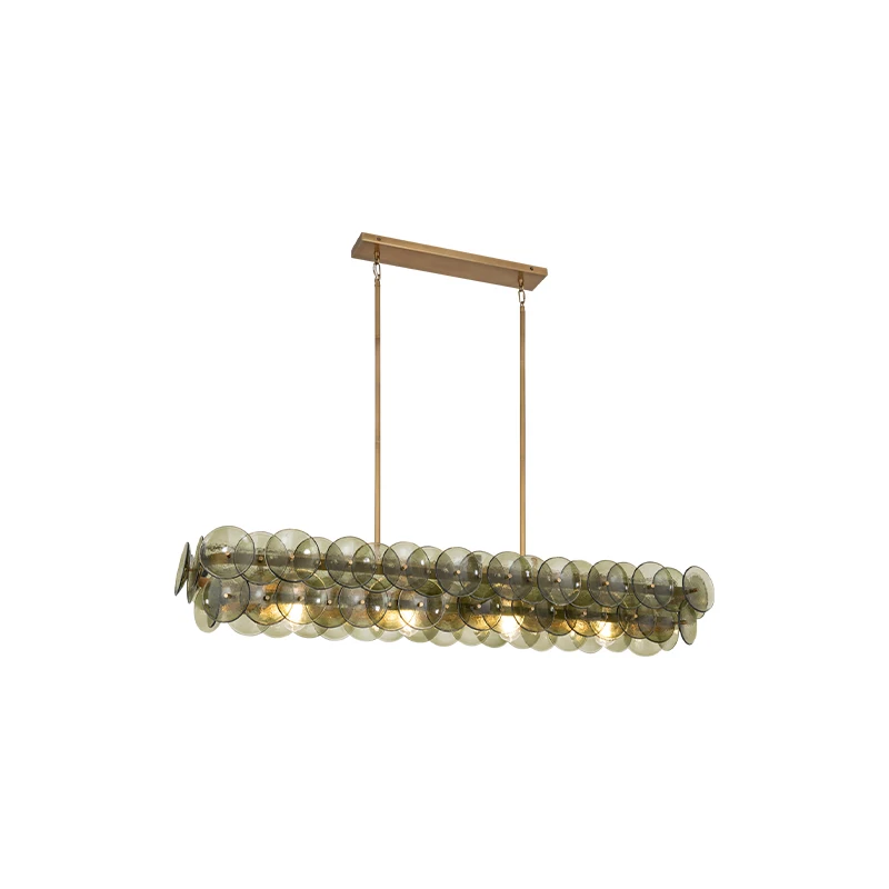 

Elevate Your Dinning Room With Our Murano Art LED Chandelier Dimming Function Green Amber Clear Glass Gold Silver Black Hardware