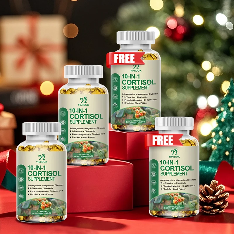 

Cortisol Capsules, with Ashwagandha, L-Theanine, Rhodiola Rosea, for Stress Relief, Balanced Cortisol Response, Relaxation