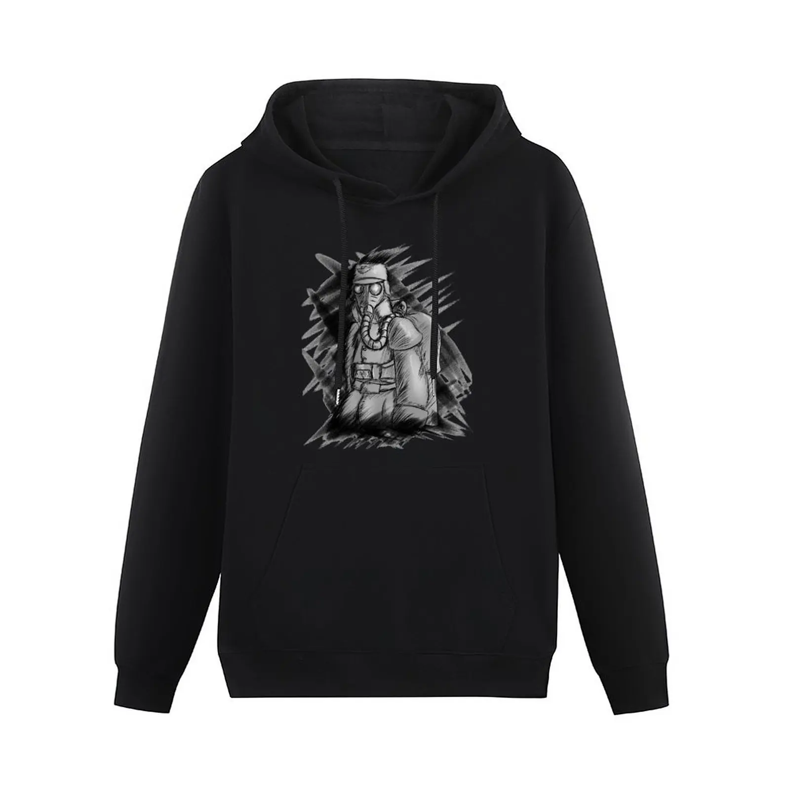 WW1 soldier style sketch Pullover Hoodie autumn mens clothing hoodie for men