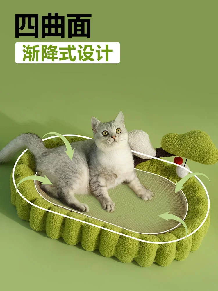 Sisal hemp cat claw board nest is scratch resistant, wear-resistant, and does not shed debris. Cat claw board sofa