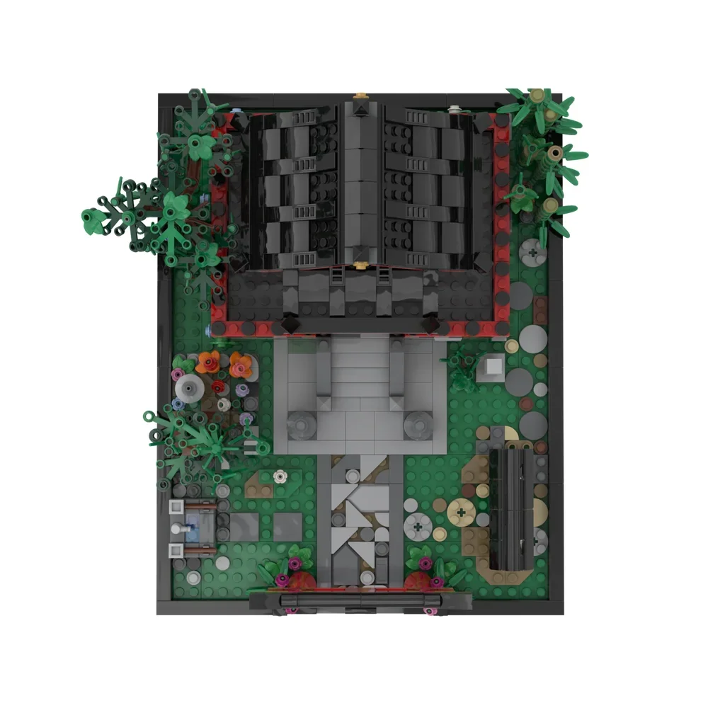 Gobricks moc pequeno santuário shinto blocos de construção modelo cidade pequeno santuário shinto arquitetura tijolos montagem brinquedos crianças presentes