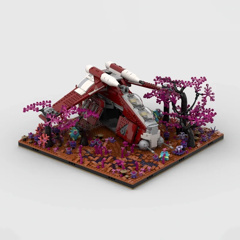 

1204pcs Moc Diorama Display Set Compatible 75354 Coruscant Guard Gunship Building Blocks Bricks DIY Toys For Kid Christmas Gifts