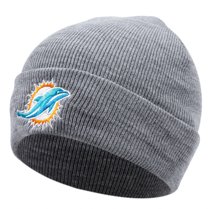 Dolphin embroidery Knit Hat winter keep Warm beanie men and women Outdoor casual hip hop hat