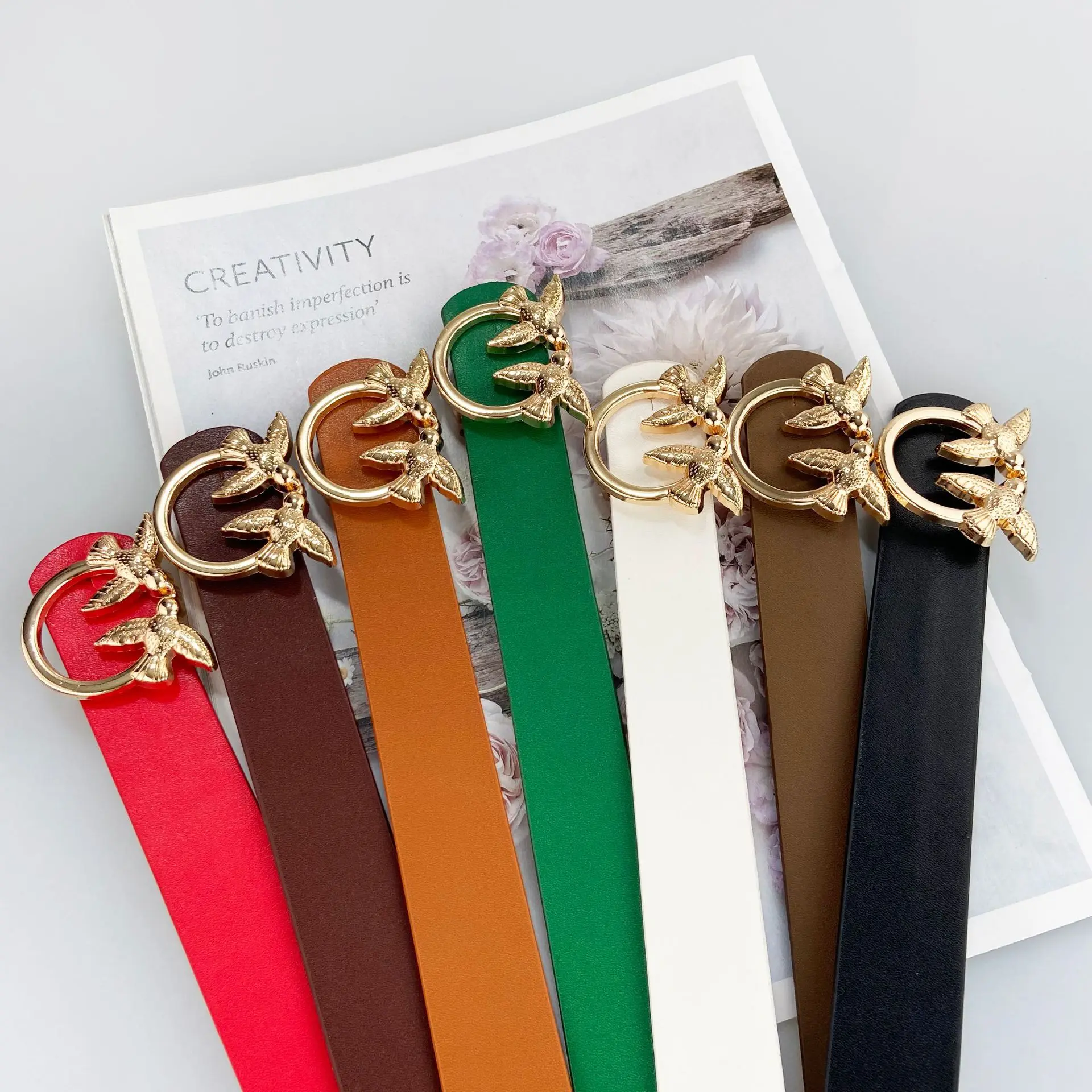 

Fashionable Women's 2.8cm PU Leather Belt with Pin Buckle, Trendy Casual Waistband for Ladies, Stylish Youth Girls' Accessory