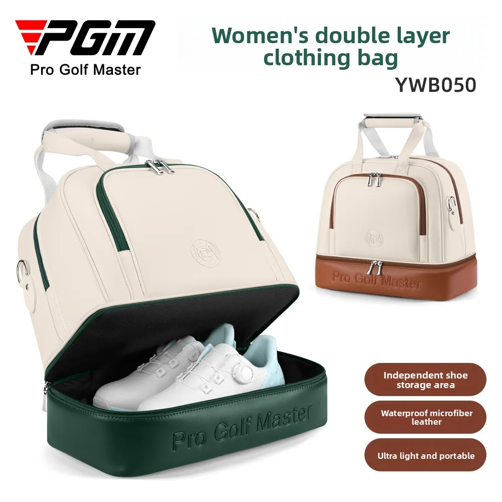 PGM Golf Clothing  Women's Double Layer Clothing Independent Shoe Bag Lightweight Waterproof Travel Tote Bag