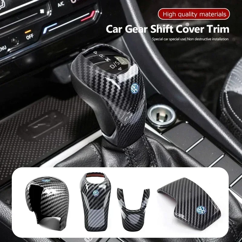 

High Quality Car Shift Handle Cover Gear Shifter Decor Shell For VW GTI Polo Golf Passat Tiguan Arteon Touareg CC Taigo Caddy Je