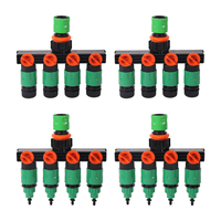 4-Way Independent Valve Hose Splitter DN16mm Inlet 1/2\