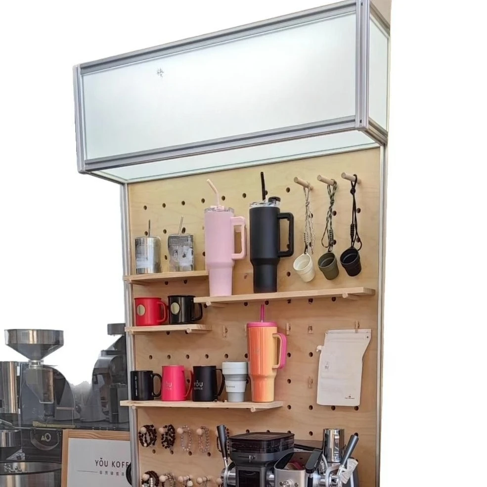 

Birch Ocean Panel Aluminum Profile Display Cabinet Floor Shelf Storage Cabinet Coffee Cabinet Sample Display