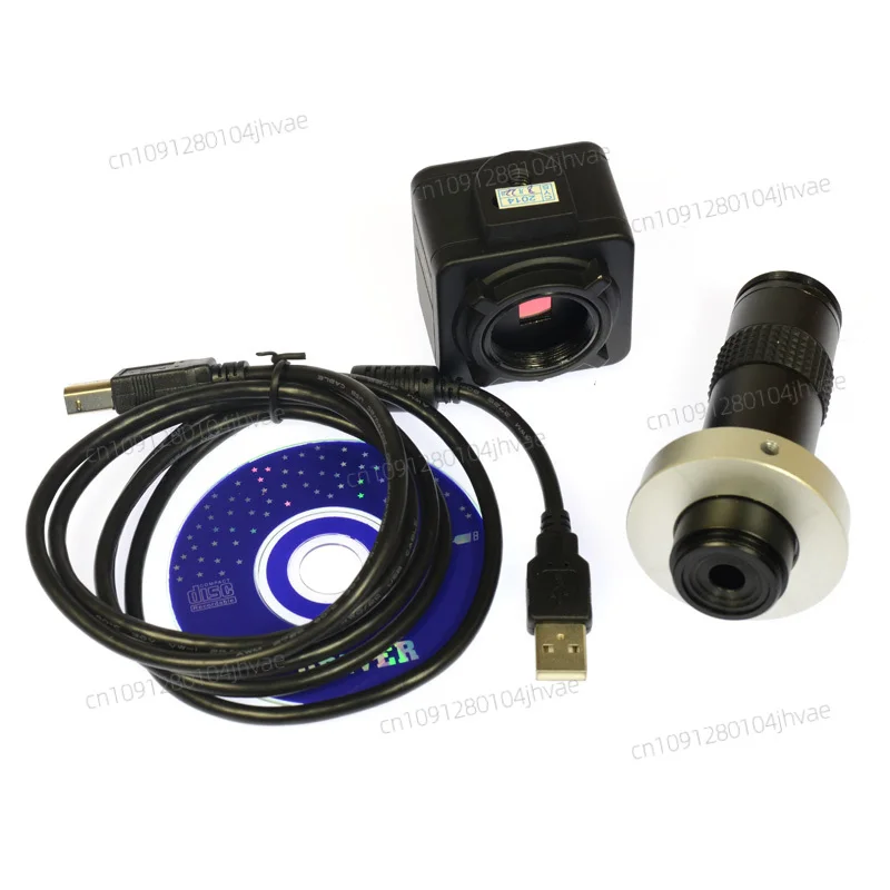 

HAYEAR HD 5.0MP USB Digital Industry Microscope Video Recorder Set 120X C-mount Lens for LAB PCB Mobile Repair Lab DIY