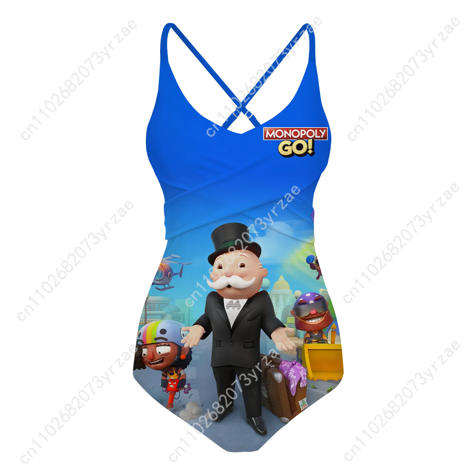 

Монополия Го! Женские купальники-слинг с индивидуальным принтом, сексуальные купальники для вечеринок у бассейна, пляжные бикини, летние купальные костюмы на заказ