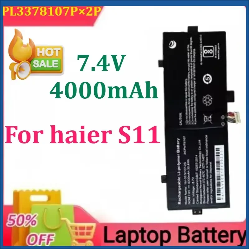 New 7.4V 4000mAh PL3378107P*2S for Haier S11 Laptop Batteries