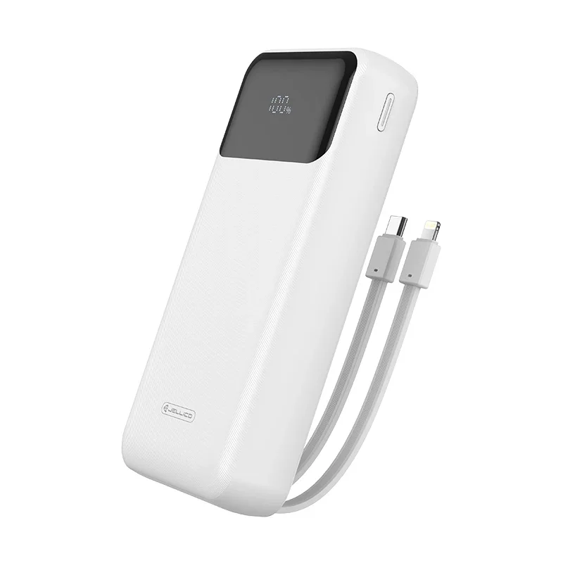 Hot Sale Fast Charging Portable Power Banks 20W+QC 22.5W Charger 2 in1 Built in Cables type-c 20000mAh Power Bank