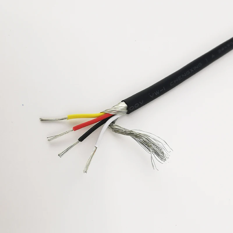 28AWG Cable controlado de 3 núcleos, cables blindados, Cable para auriculares, líneas de Audio