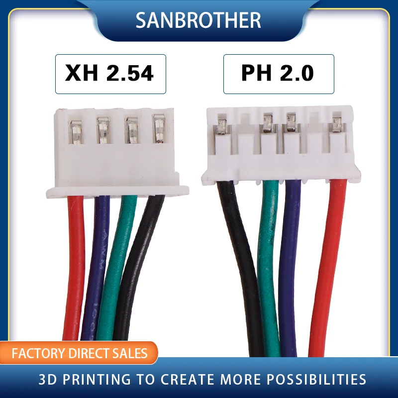 Câbles pour imprimante 3D, 55CM/75CM/100CM, HX2.54 4P-PH2.0 6P UM2 UM2 + 2 rallongés + câble moteur pas à pas, vente en gros, qualité supérieure