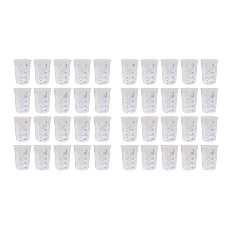 

40Pcs Plastic Disposable Paint Mixing Cup Measurements Cups For Resin Epoxy Pour 600ML