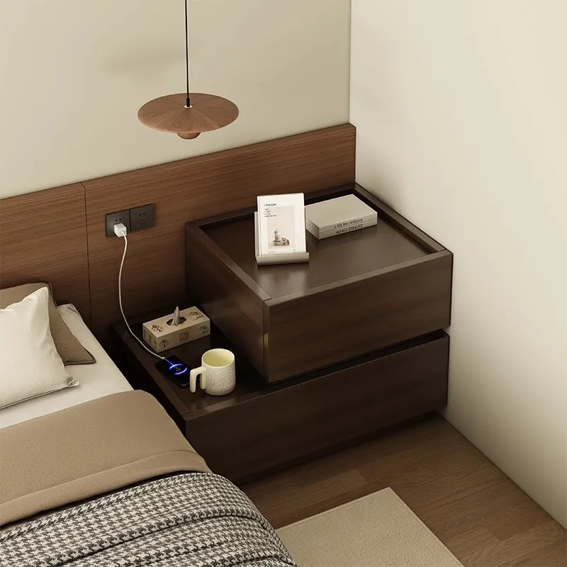 

*Bedside Cabinet with Simple Rectangular Edges, Free Combination Storage Cabinet, Sofa Side Cabinet, Bedside Shelf