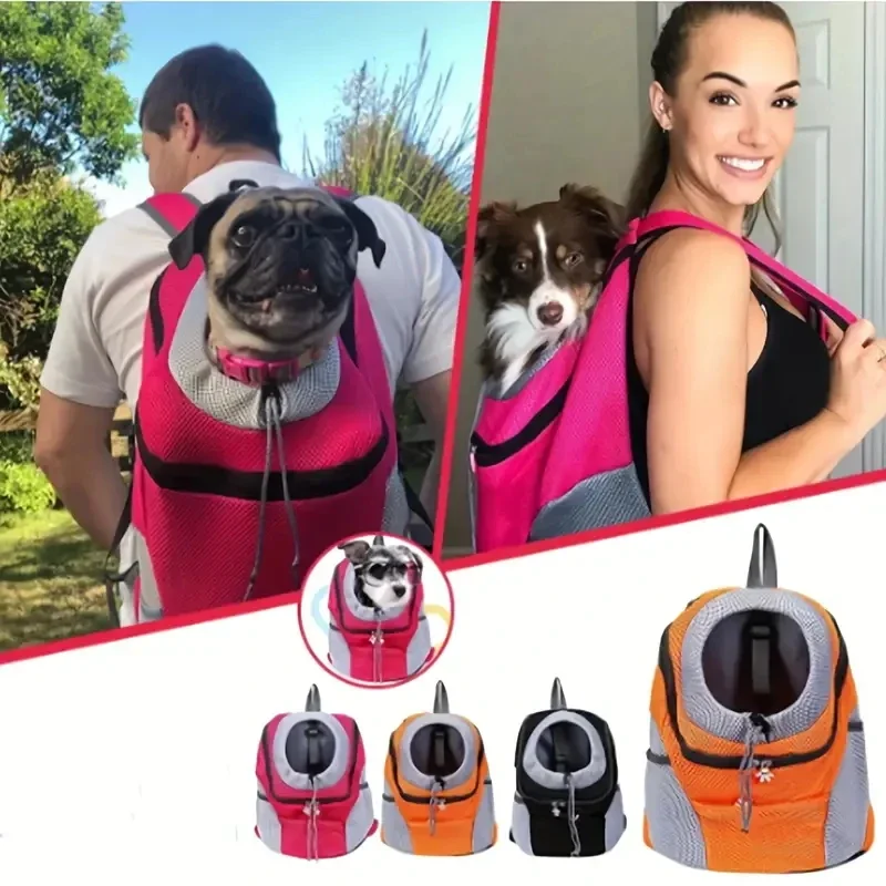 Adjustable Comfort Pet Backpack, Breathable & Secure Carrier with Mesh Windows for Small Dogs and Cats
