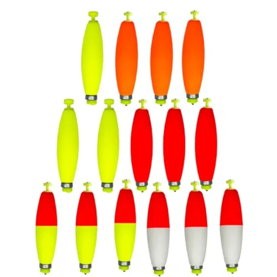 

Fishing Bobbers Floats Set Weighted Foam Snap on Float for Catfish Fishing Push Button Spring Fishing Floats Assortment in Mult