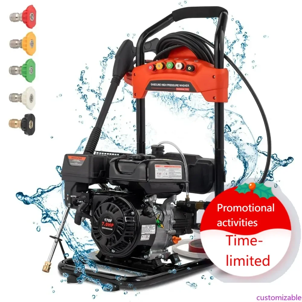 

Горячая распродажа: Газовая мойка высокого давления Winado: 2700 PSI, 2.3 GPM, 5 насадок, шланг 26 футов, бак для моющего средства, пистолет-распылитель и насадка-удлинитель