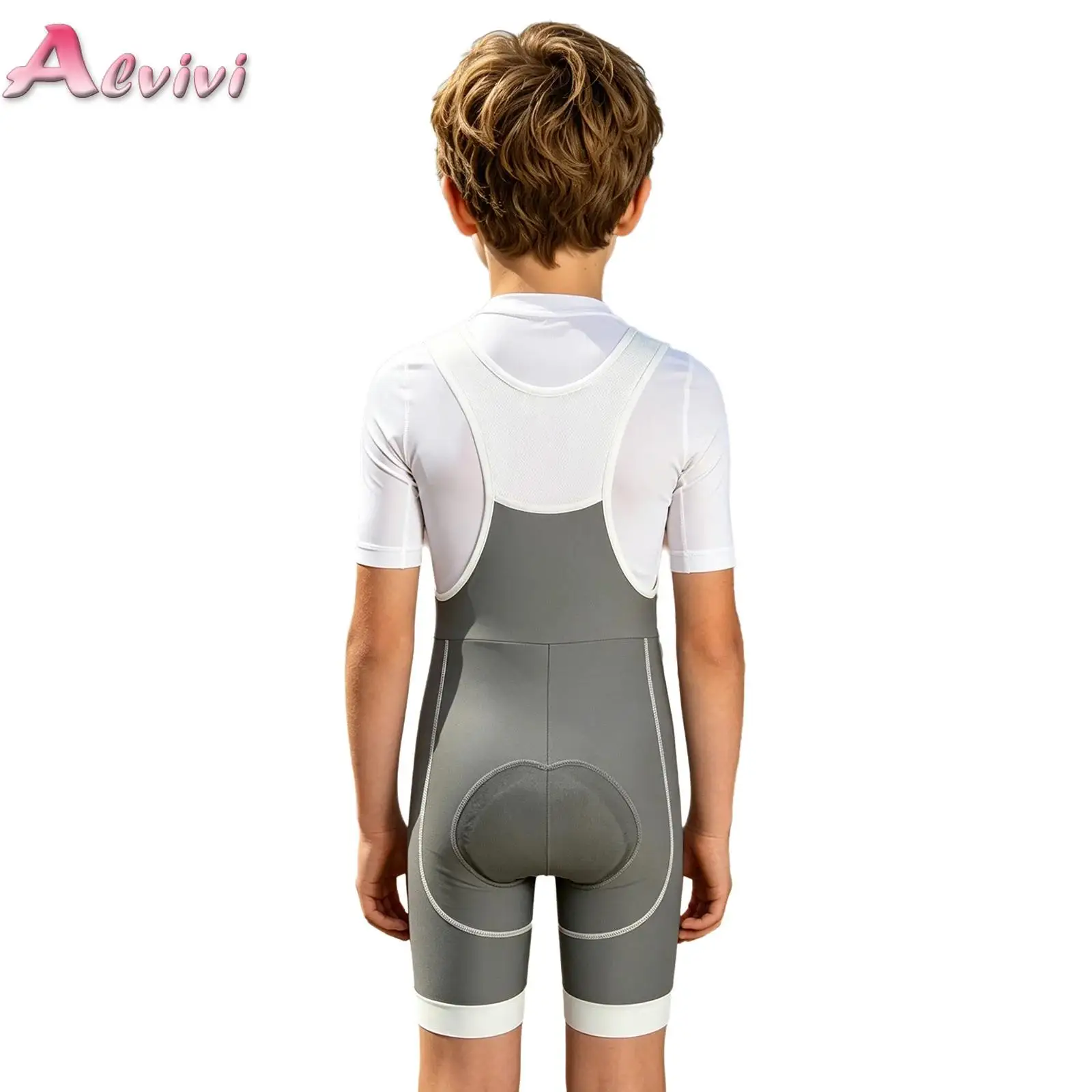 

Boys Girls Tracksuit Kids Cycling Bib Shorts Pockets Suspenders Shorts 3D Padded Bicycle Biking Bib Shorts Sportswear Bodysuit