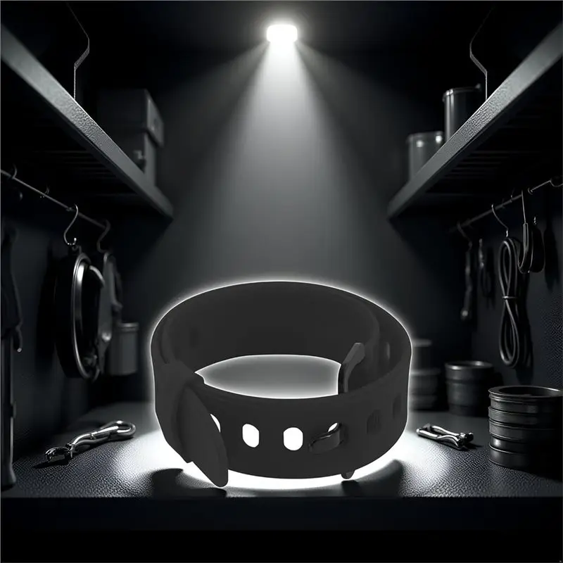 Black Rubber Utility Strap, Adjustable, Securing, Fastening, Bundling, Lashing, Short, Universal Fit For Passenger Car