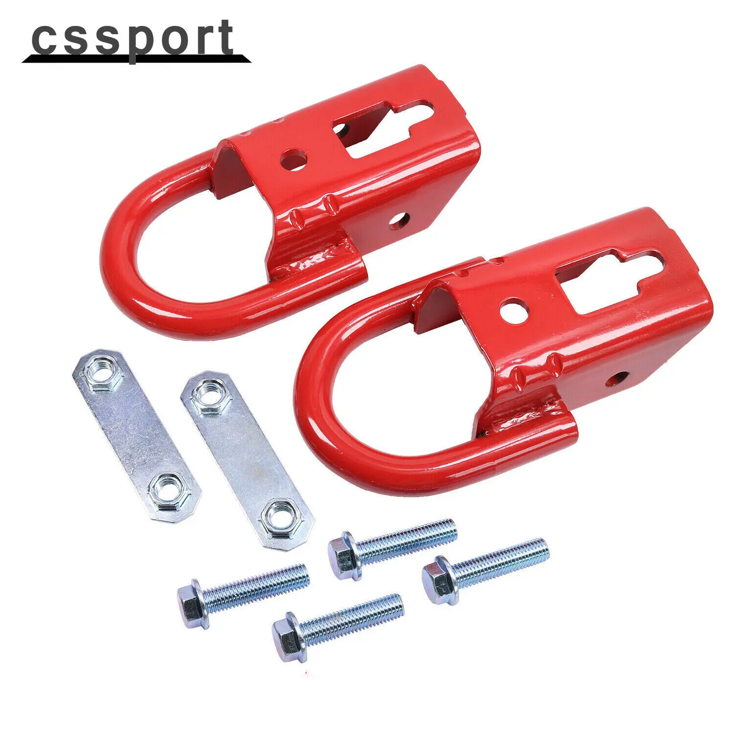 

FL3Z17N808A 2 шт. красных буксировочных крюков с крепежом для Ford F-150 2009-2019, передние