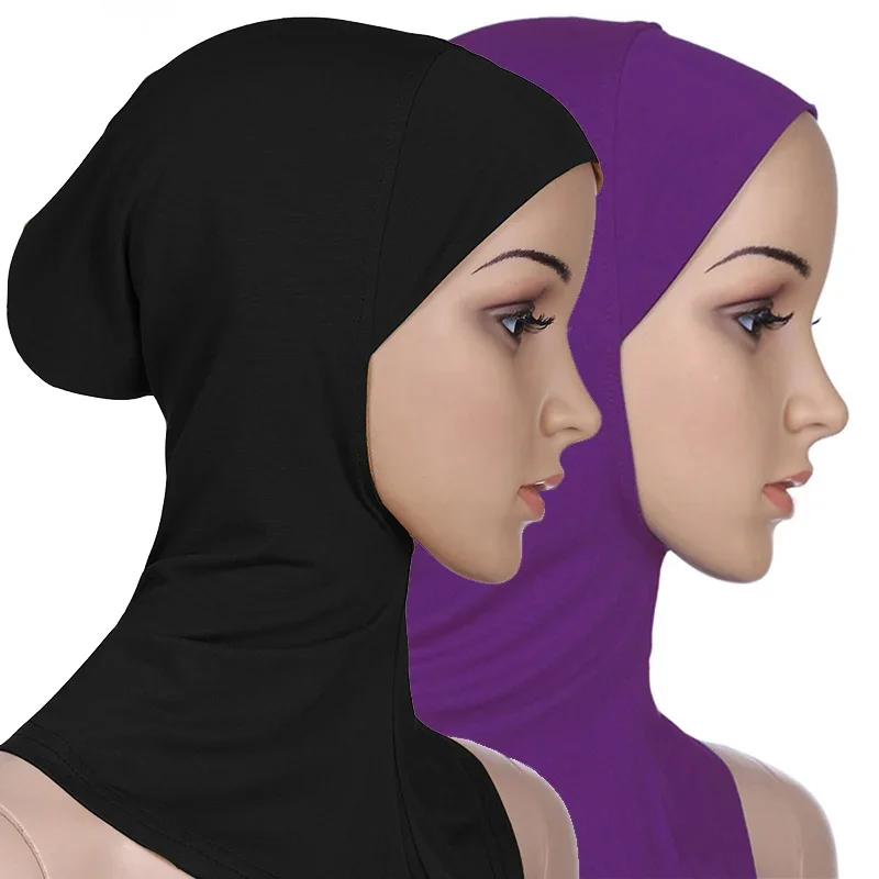 Muslim Headscarf Inner Hijab Caps Women Muslim Underscarf Head Cover Islamic Underscarf Ninja Hijab Scarf Hat Cap Bone Bonnet