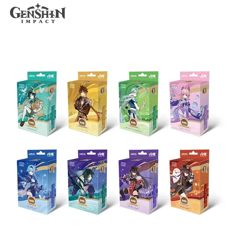 

Official Merch Genshin Impact Genius Invokation Tcg Card Pack Vol. 2 Collectible Card Game Anime Peripheral Cards Gifts