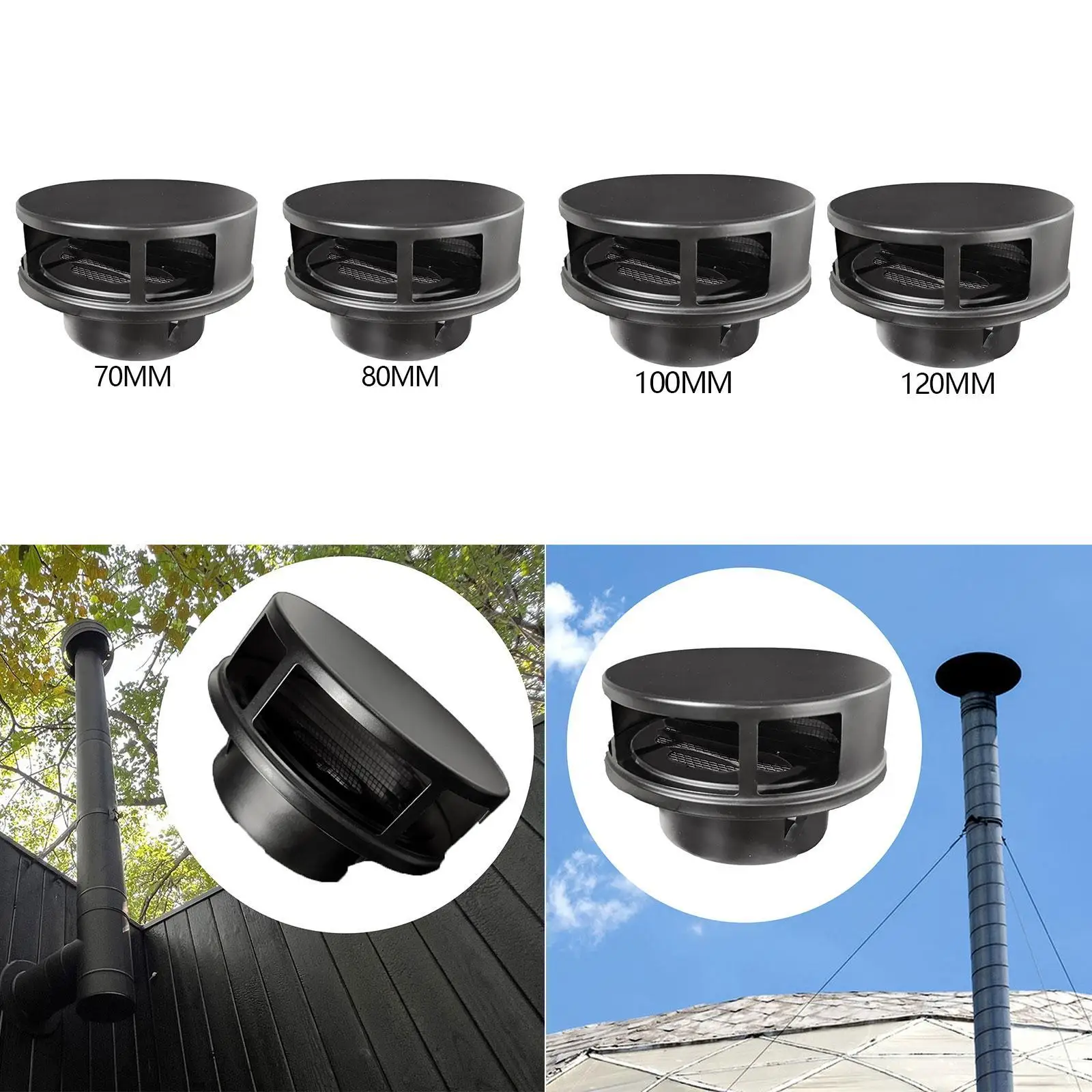 Copertura per sfiato rotonda Accessori multiuso facili da installare Parti di riparazione resistenti al calore Copertura per sfiato a soffitto Presa di ventilazione