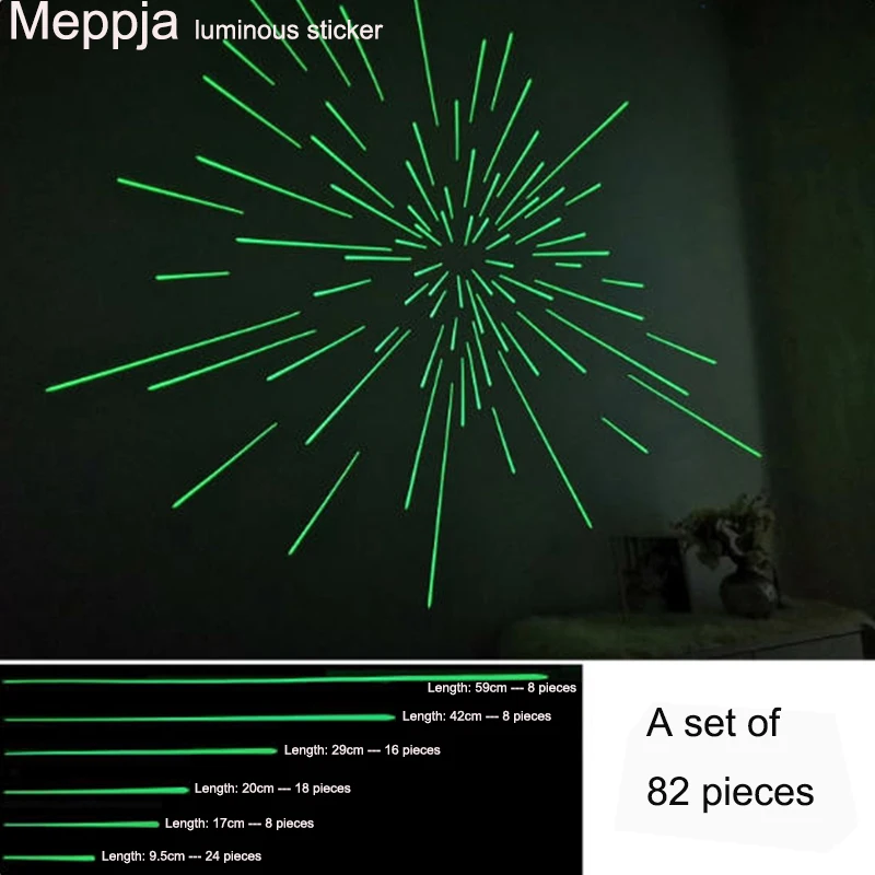 

Glow-in-Science Fiction Theme Wall Stickers - Self-Adhesive Kids Room Decor for Bedroom, Bathroom Toilet & Home Decoration