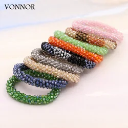 Bracelets for Women Fashion Multilayer Crystal Beads Woven Bracelet Jewelry Female Girl Gifts Accessories Wholesale