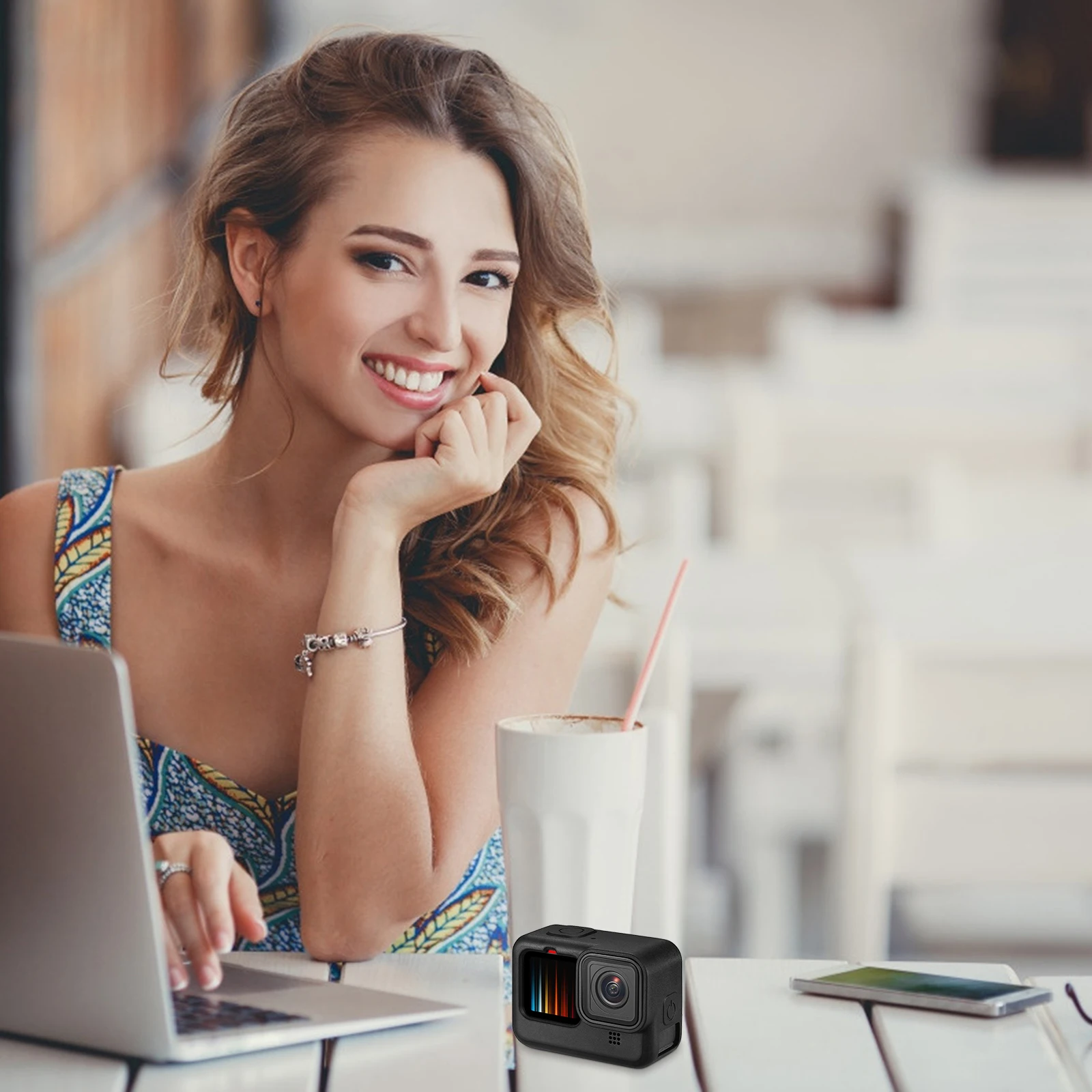 ชุดป้องกันกีฬากรณีซิลิโคนฝาครอบกล้องเชือกเส้นเล็กกันฝุ่นป้องกันรอยขีดข่วนการถ่ายภาพกลางแจ้ง