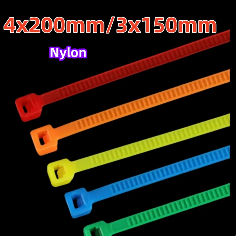 Plastic Nylon Cables Zip Ties Multi-Purpose Self Locking Cord Cable Ties Strap Fastening Loop Reusable Wire Wrap for Home Office