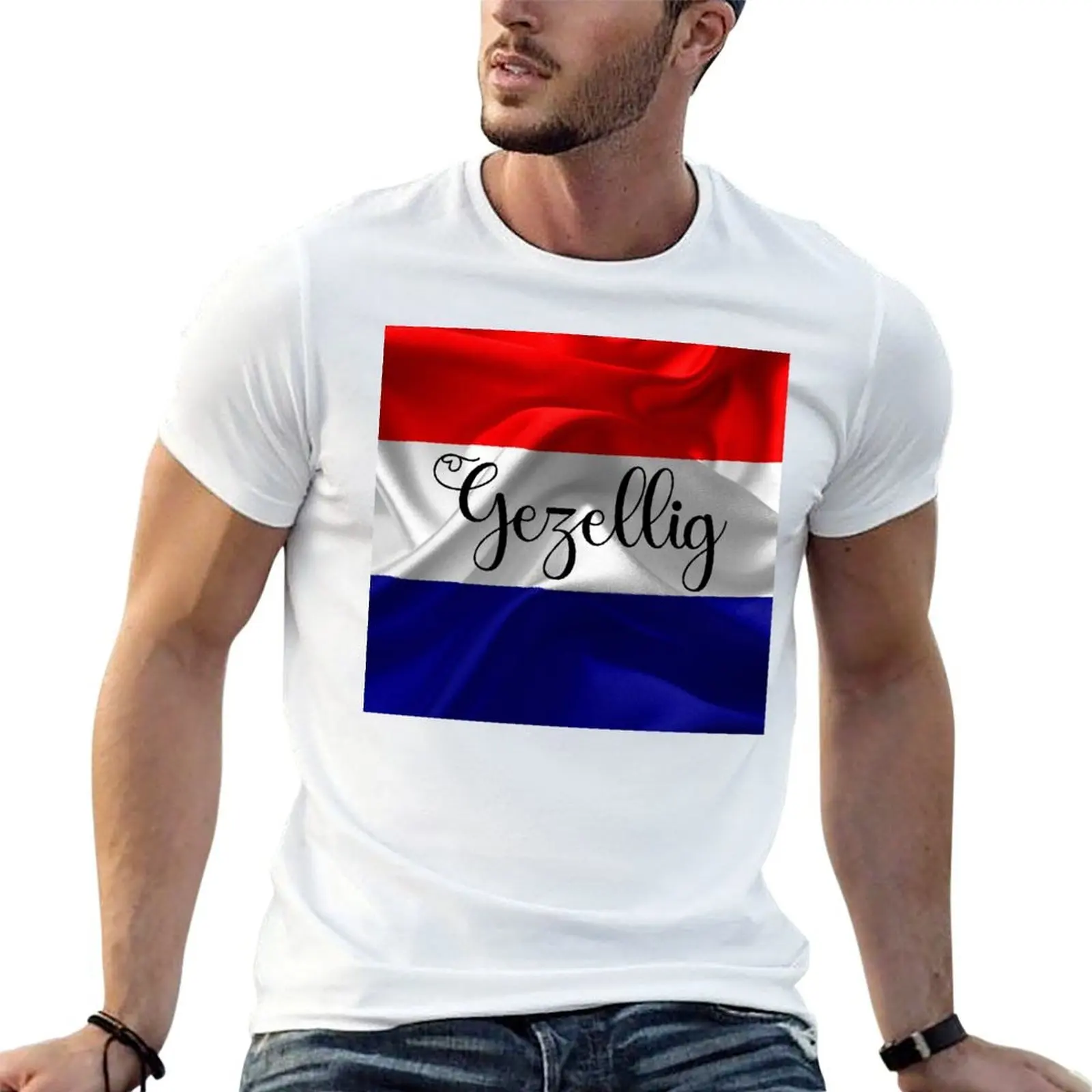 Gezelligheid, Nederlandse Quotes, Vlag van Amsterdam, Capital City of The Netherlands, Olanda T-Shirt